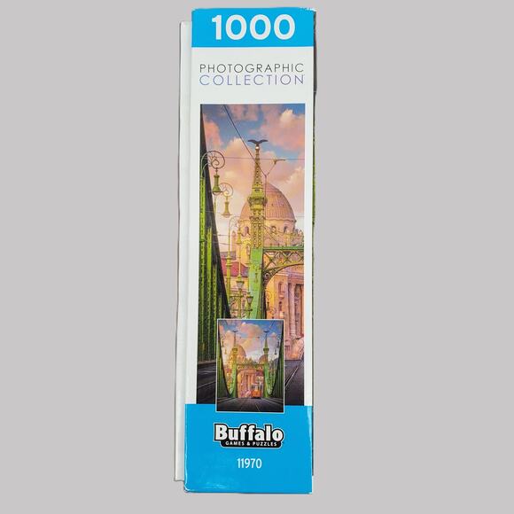 Buffalo Photographic Collection The Liberty Bridge 1000 Piece Puzzle Pre-Owned - Picture 6 of 7
